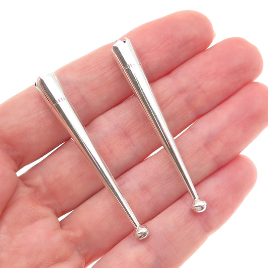 Old Pawn 925 Sterling Silver Vintage Southwestern Tribal SET of 2 Bolo Tips