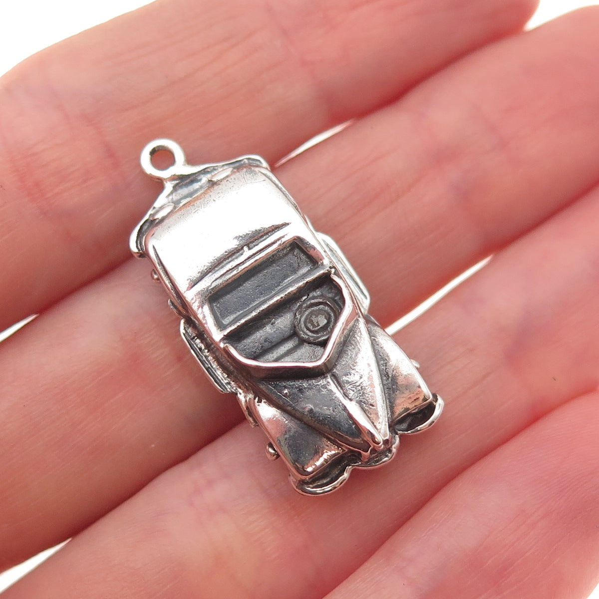JewelArt 925 Sterling Silver Vintage Convertible Sports Car 3D Charm Pendant