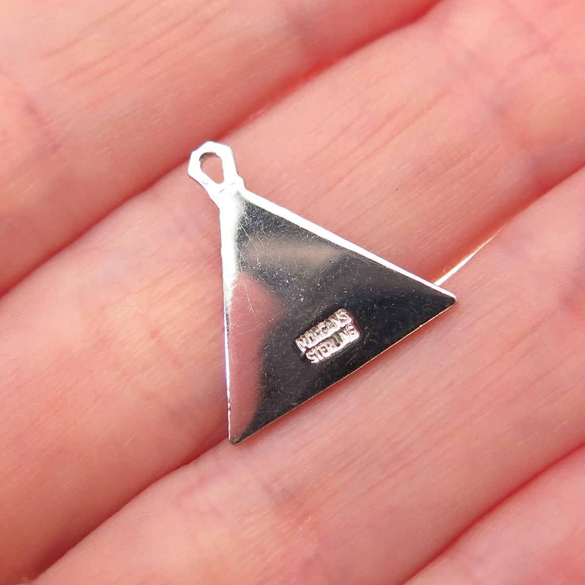Morgans Sterling Silver Vintage Job’s Daughters Senior Princess Charm Pendant