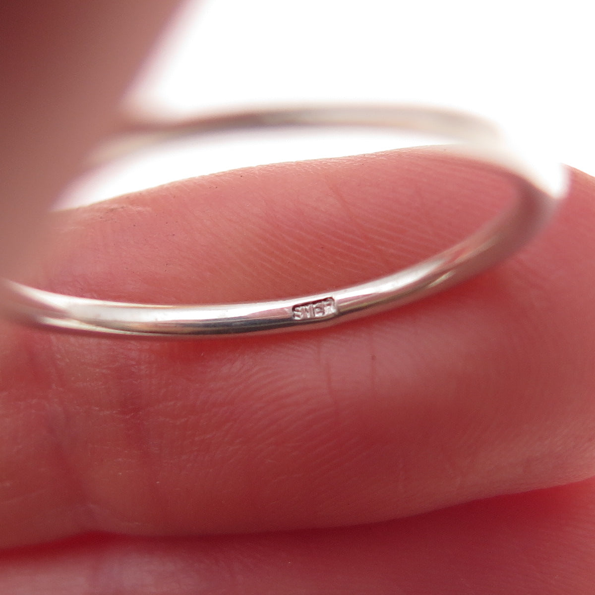 925 Sterling Silver Princess-Cut C Z Engagement Ring Size 8.25