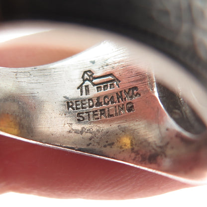 REED & CO Sterling Vintage 1982 Yellow Topaz Adrien Block School Ring Size 6.5