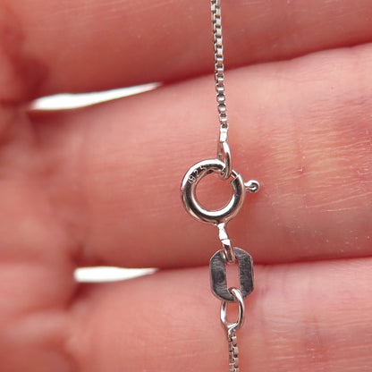 925 Sterling Silver Round-Cut C Z Infinity Box Chain Necklace 18"
