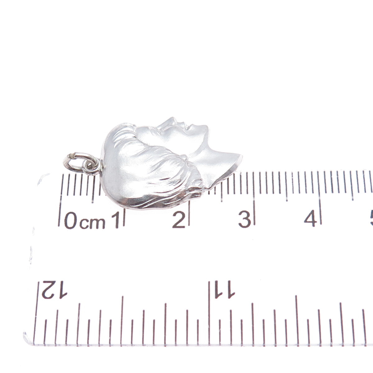 WELLS 925 Sterling Silver Vintage Boy Profile Charm Pendant