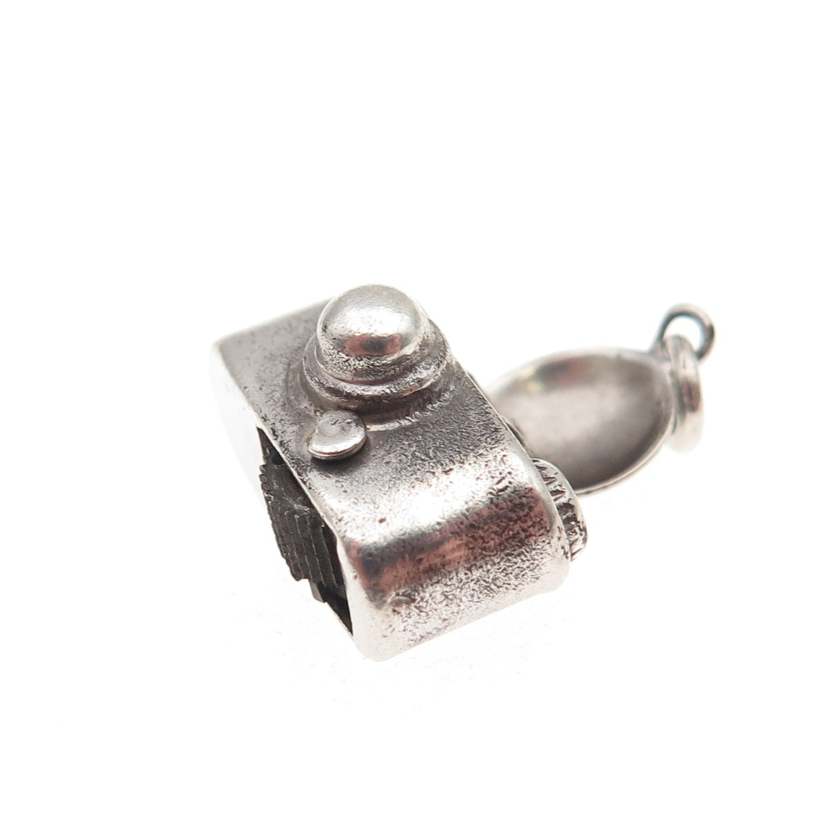925 Sterling Silver Antique Art Deco Camera Zippo Lighter 3D Mini Charm Pendant