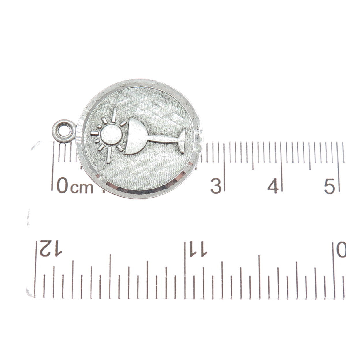 LAMODE 925 Sterling Silver Vintage First Holy Communion Minimalist Charm Pendant