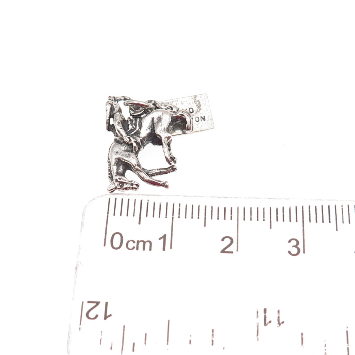 Bell Trading Post Sterling Silver Vintage Headless Horseman Mini Charm Pendant