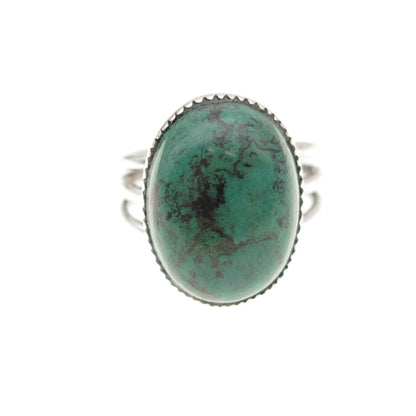 Old Pawn Sterling Silver Vintage Southwestern Royston Turquoise Ring Size 5.5