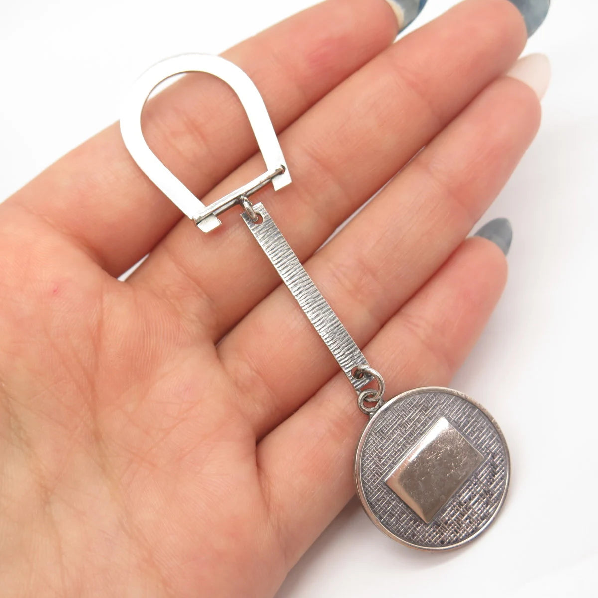 925 Sterling Silver Vintage Snake Key Ring