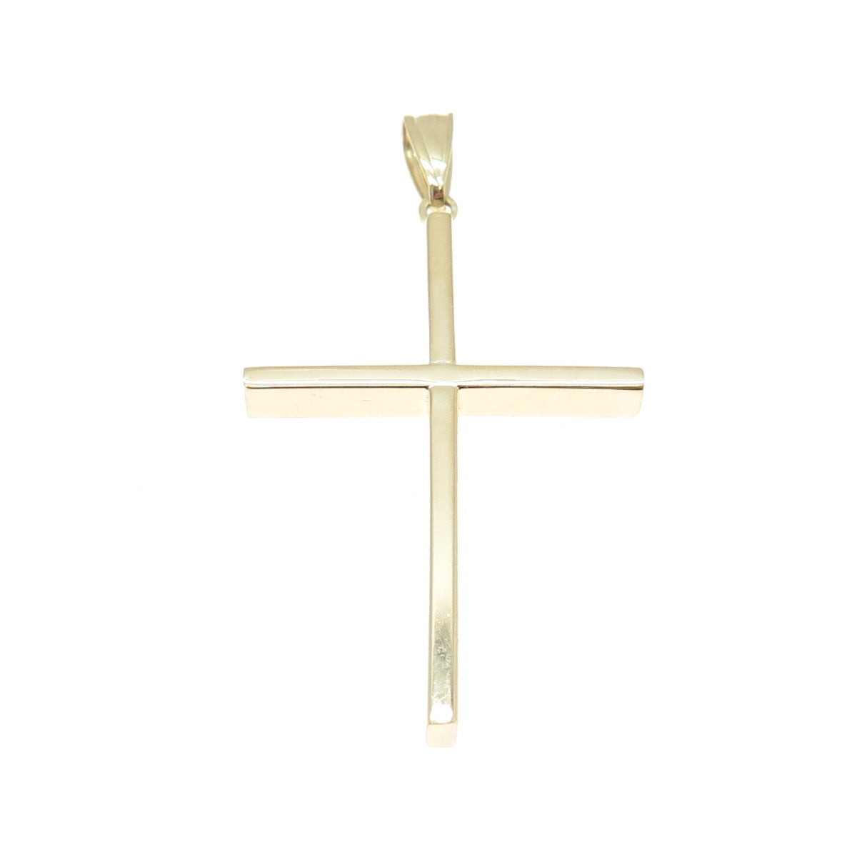 14K Yellow Gold Cross Religious Charm Pendant