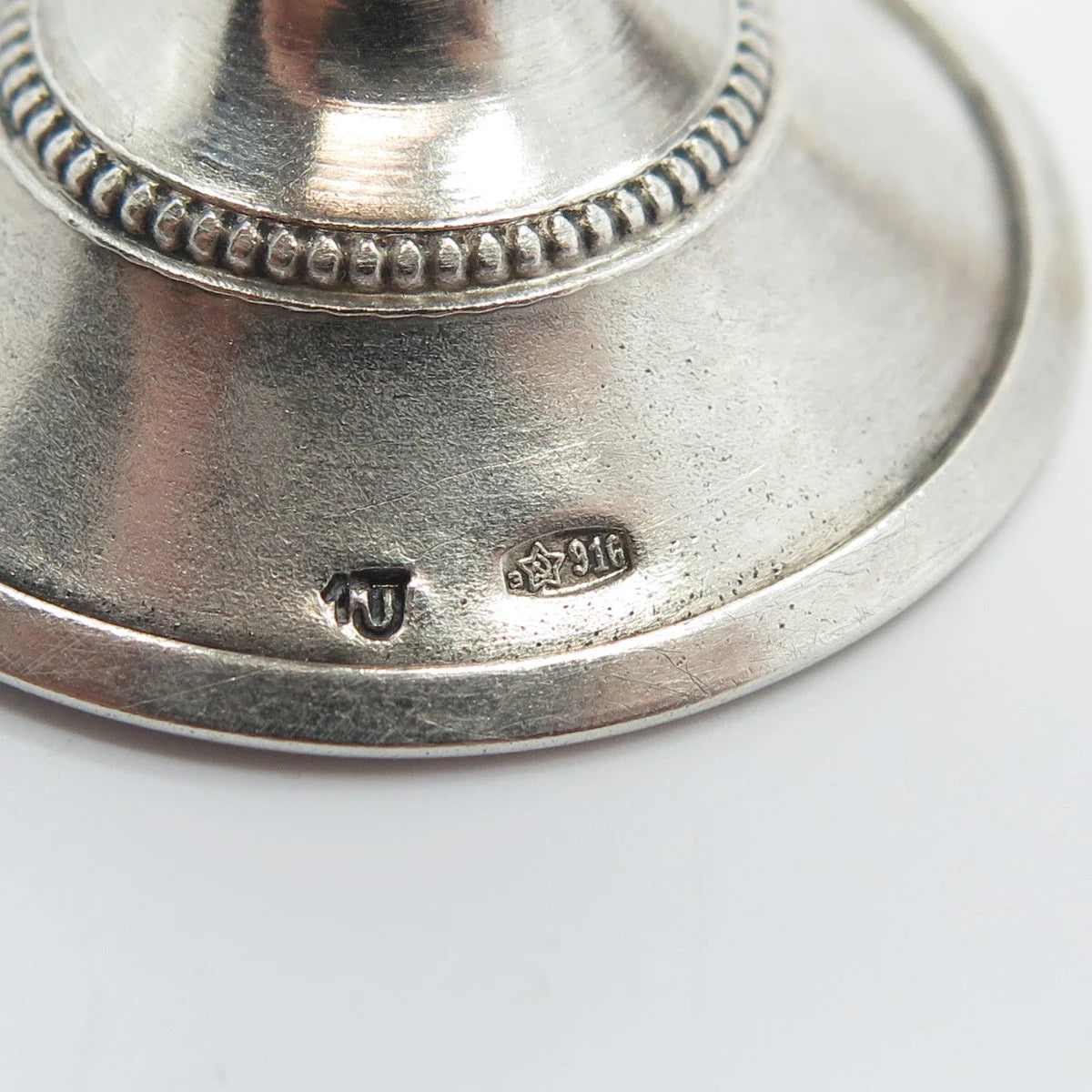 916 Silver Vintage Estonia Tallinn's Jewelry Factory Textured Set of 2 Goblets