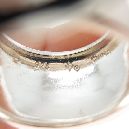 SILPADA 925 Sterling Silver Vintage Modernist Disc Oxidized Ring Size 10.75