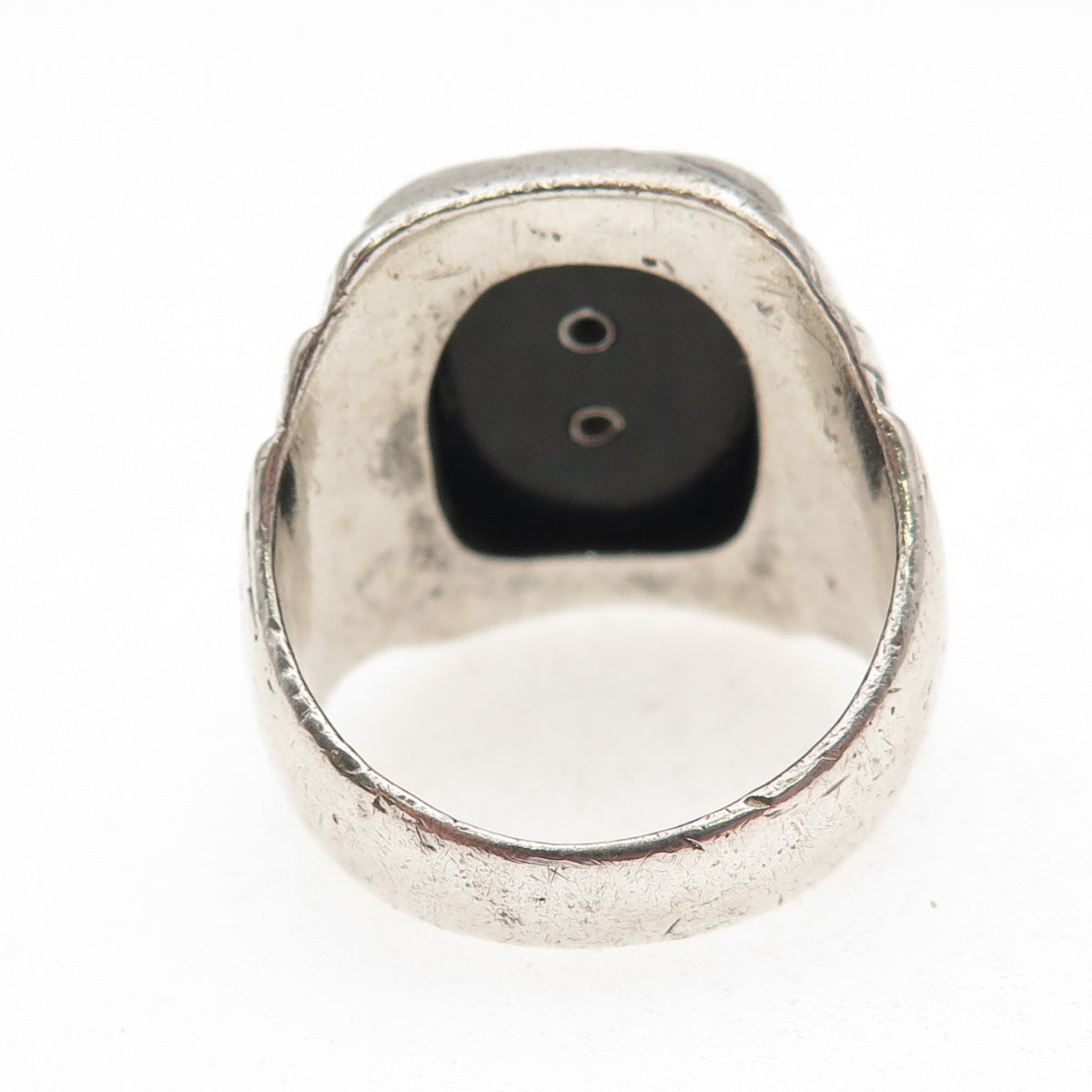 L.G. Balfour 925 Sterling Silver Antique Art Deco Real Black Onyx Ring Size 9.25