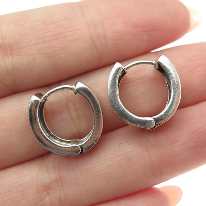 925 Sterling Silver Vintage Swirl Ethnic Hoop Earrings