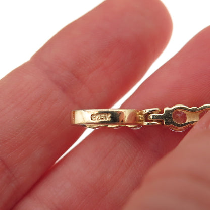925 Sterling Silver Gold Plated Round-Cut C Z Cross Pendant