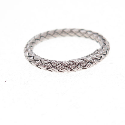 Jacmel Mauritius 925 Sterling Silver Italy Woven Band Ring Size 8.25