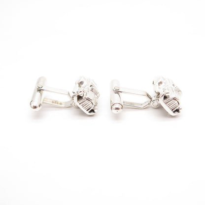 925 Sterling Silver Vintage Retro Car Cufflinks