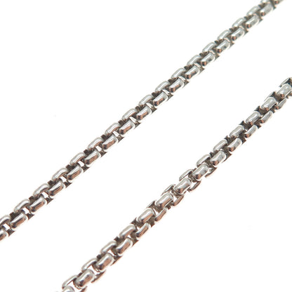 DAVID YURMAN 925 Sterling Silver 2-Tone Round Box Chain Necklace 22"