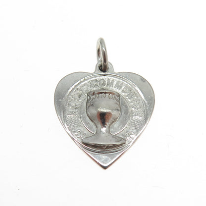 JEANOR 925 Sterling Silver Vintage "Holy Communion" Goblet Charm Pendant