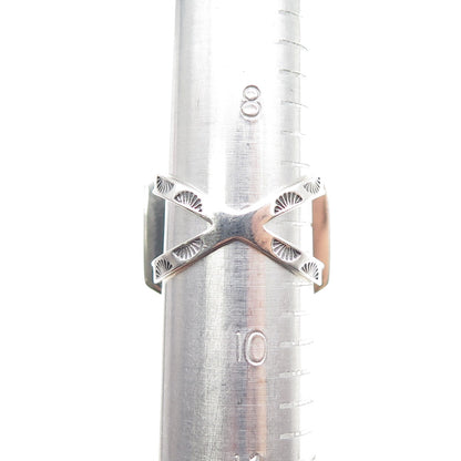 FD Felicia Design Sterling Silver Vintage Real Turquoise Oxidized Ring Size 9.25