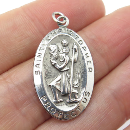 PPC Princess Pride Creations 925 Sterling Silver Vintage St. Christopher Pendant