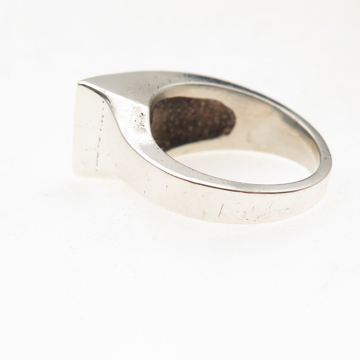 Pejois 925 Sterling Silver Vintage Real Black Onyx Modernist Ring Size 7