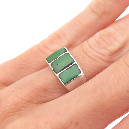 Old Pawn Sterling Silver Vintage Southwestern Royston Turquoise Ring Size 4.75