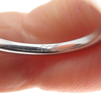 925 Sterling Silver 2-Tone Pear & Round-Cut C Z Promise Ring Size 7