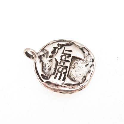 Stacey Moore 925 Sterling Silver Vintage Esprit Oxidized Charm Pendant