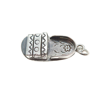 Old Pawn 925 Sterling Silver Vintage Southwestern Shoe Tribal Mini Charm Pendant