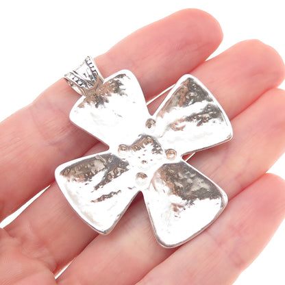 Silpada 925 Sterling Silver Vintage Posh Principles Cross Oxidized Pendant