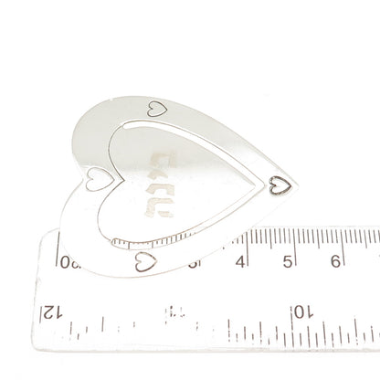 925 Sterling Silver Vintage Hebrew Judaica Heart Bookmark