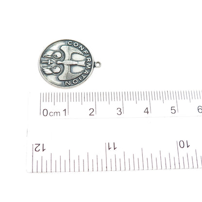 GRIFFITH & SONS CO. Sterling Silver Antique Art Deco Confirmation Charm Pendant