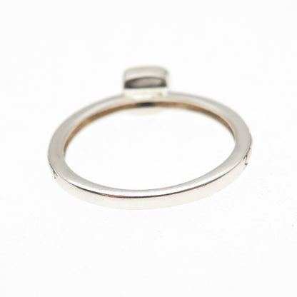 Town & Country Sterling Silver 14K Gold Vintage Real Black Onyx Ring Size 7.25
