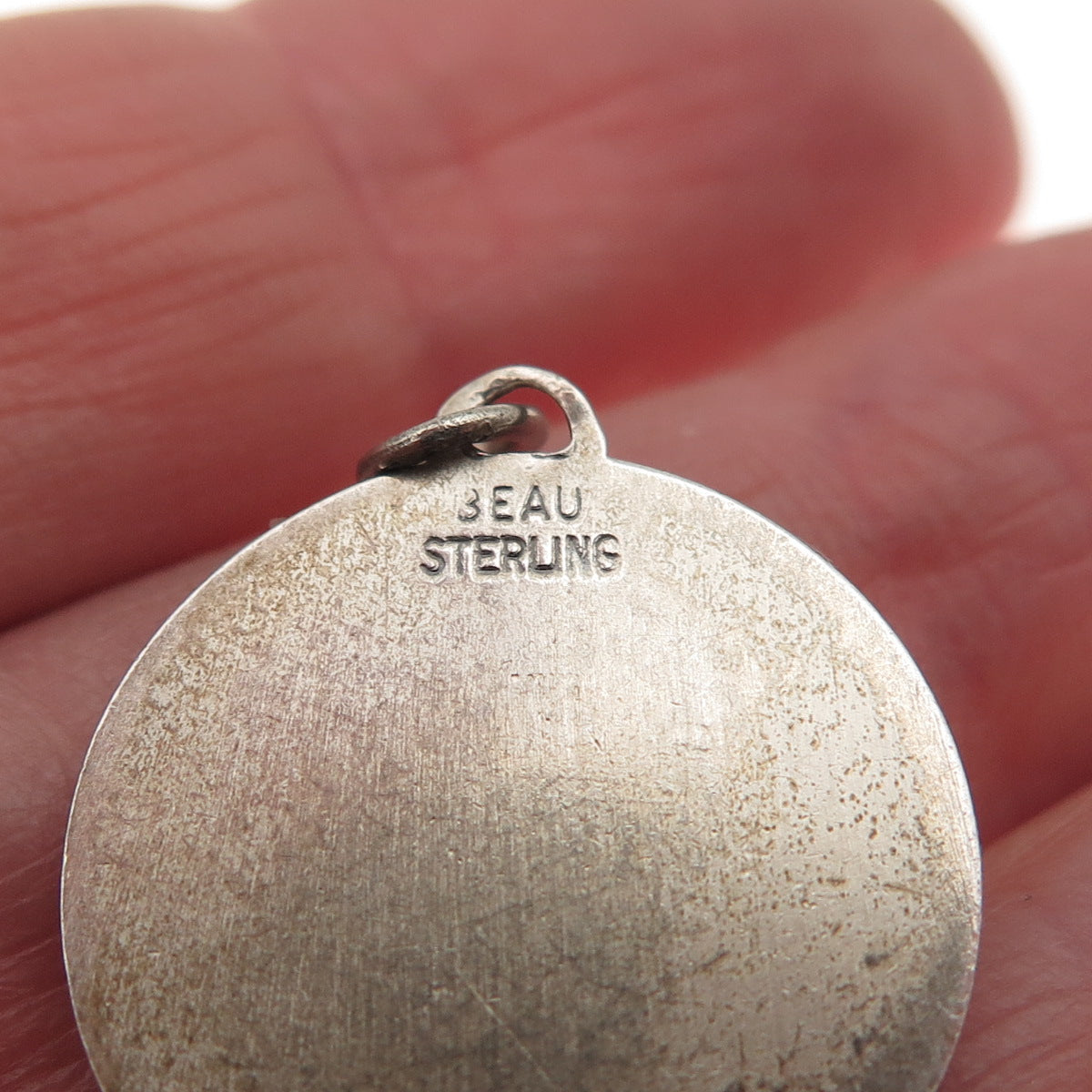 Beau 925 Sterling Silver Vintage Sweet 16 Oxidized Charm Pendant