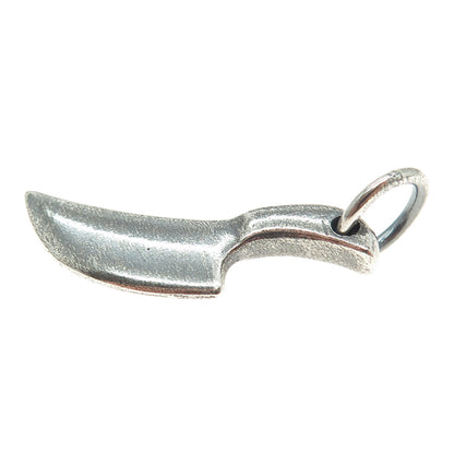 925 Sterling Silver Vintage Kitchen Knife Oxidized Charm Pendant