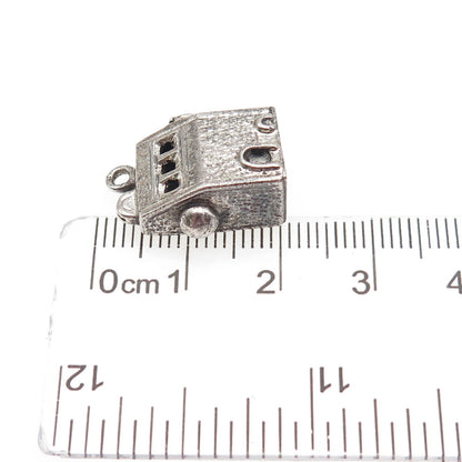 DANECRAFT 925 Sterling Silver Vintage Slot Machine Casino Mini 3D Charm Pendant