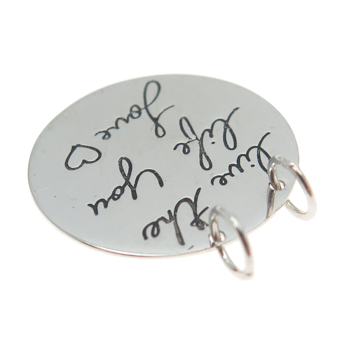 HAN 925 Sterling Silver "Live the Life You Love" Pendant