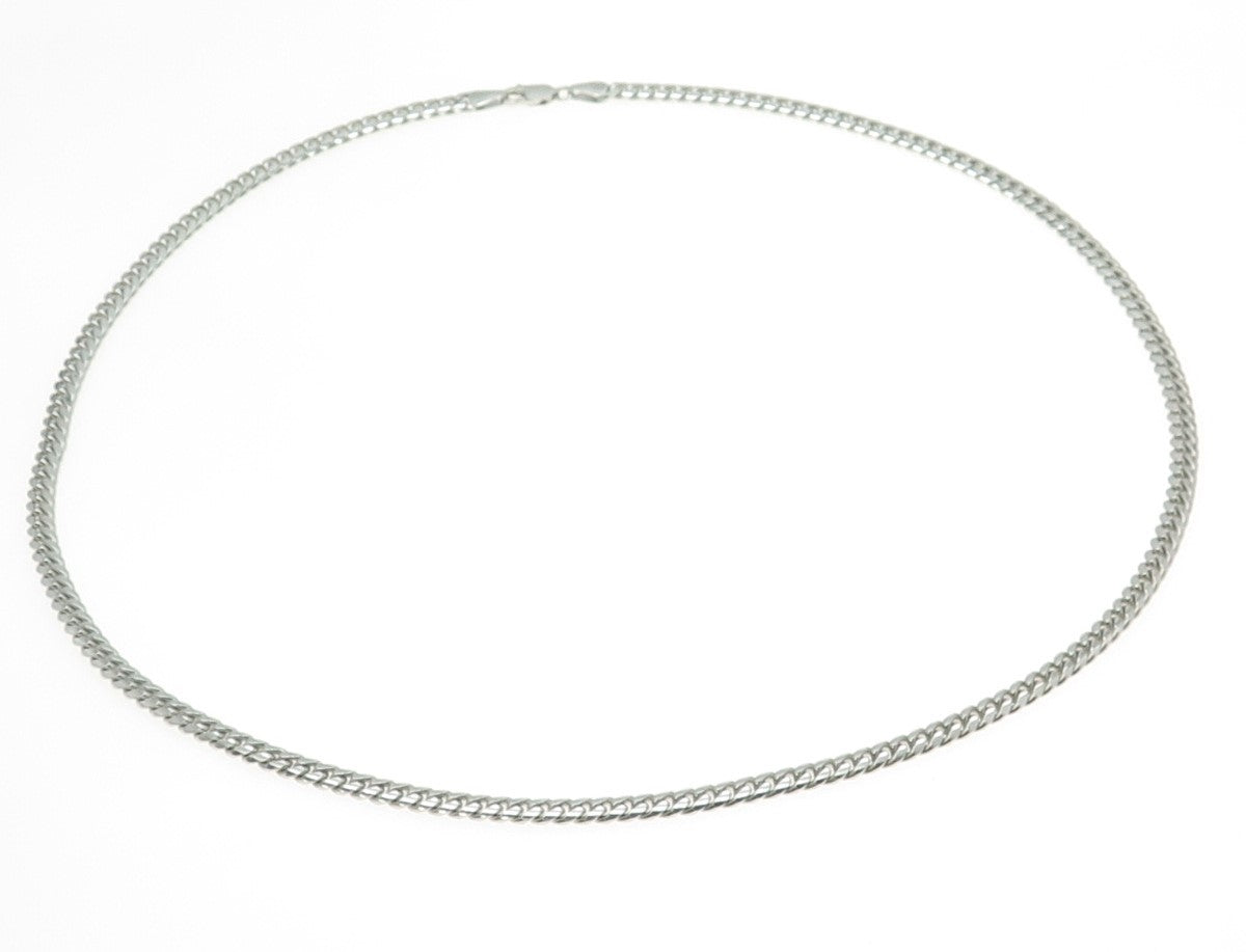 KARIZIA SPA KA 1772 925 Sterling Silver Italy Cuban Chain Necklace 24"