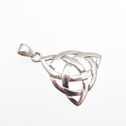 925 Sterling Silver Vintage Celtic Trinity Charm Pendant