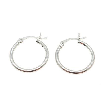 925 Sterling Silver Hinged Hoop Earrings