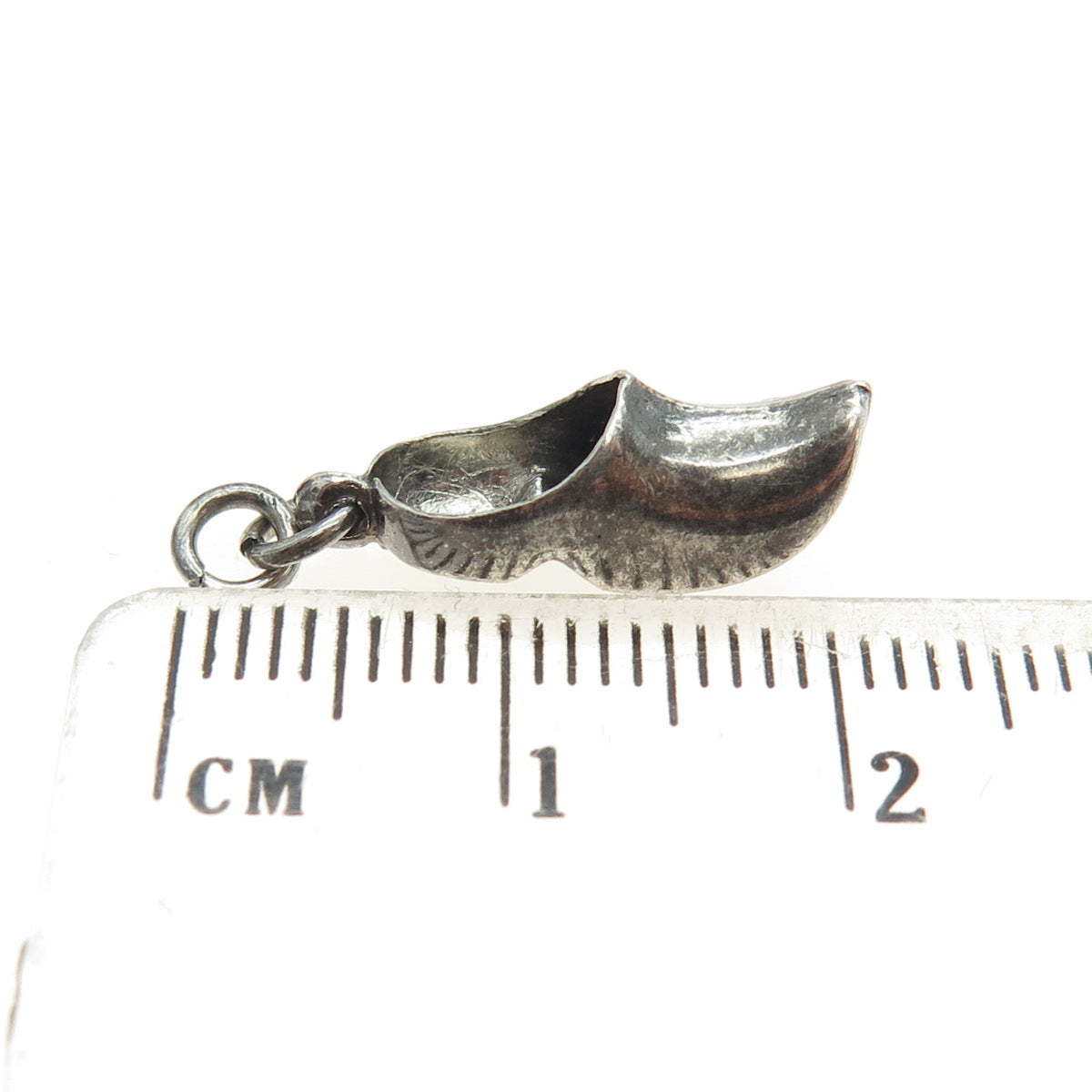 835 Silver Vintage Netherlands Dutch Clog Shoe 3D Charm Pendant