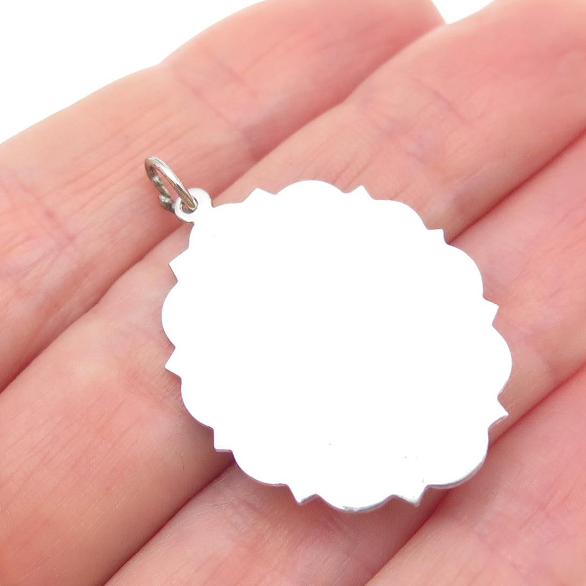 Town & Country 925 Sterling Vintage Faux Pearl Rhinestone Happy Birthday Pendant