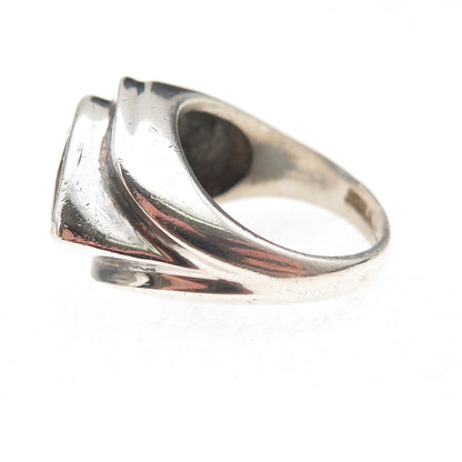 Joseph Esposito 925 Sterling Silver Vintage C Z Modernist Teardrop Ring Size 7