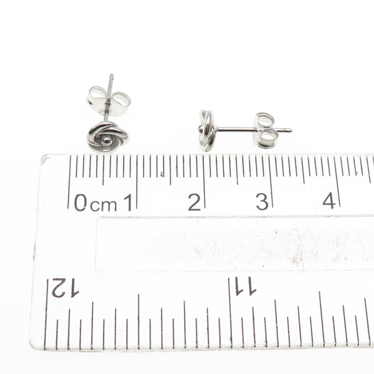 925 Sterling Silver Rose Flower Stud Earrings