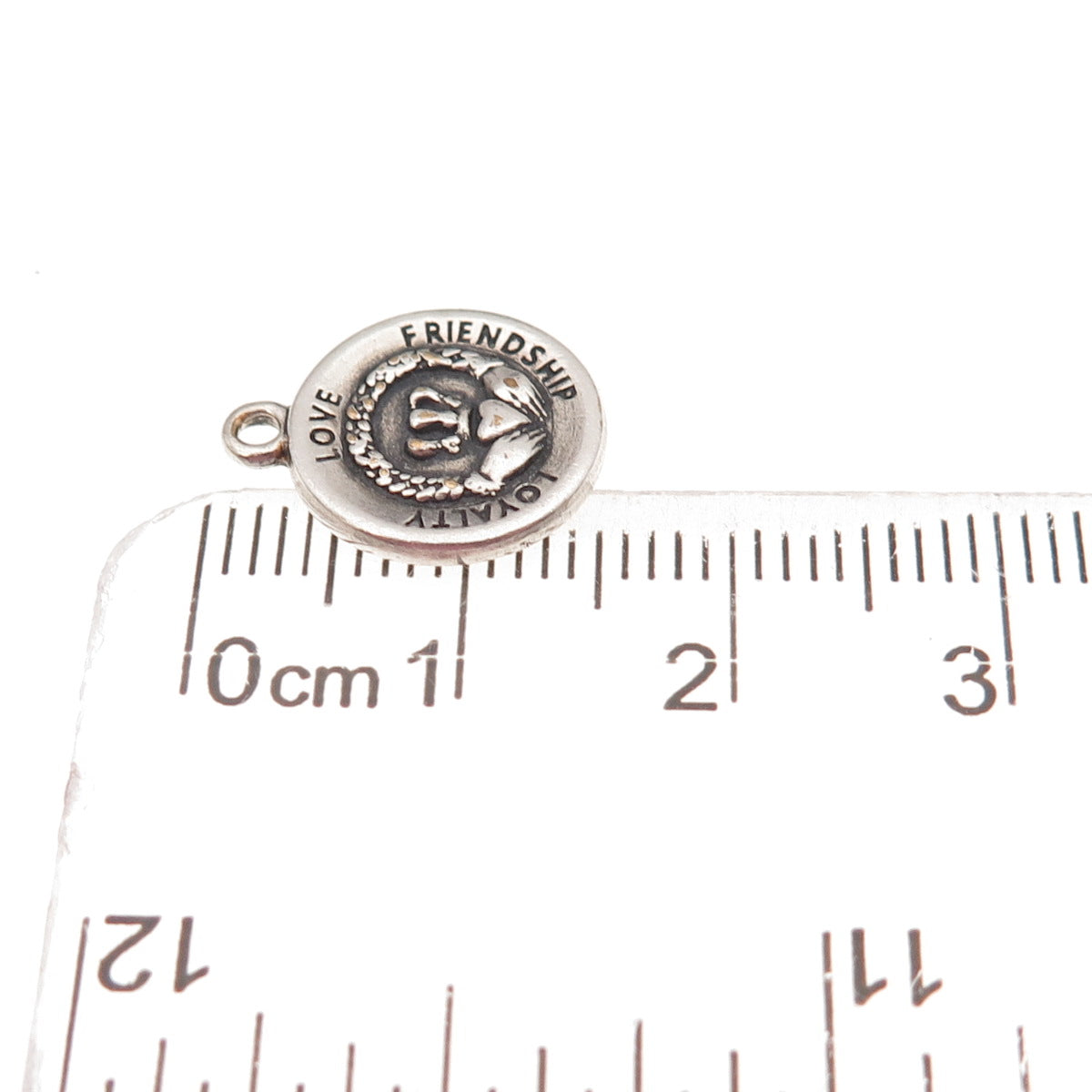 Alex & Ani 925 Sterling Silver 2018 Irish Claddagh Oxidized Charm Pendant