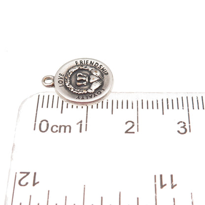 Alex & Ani 925 Sterling Silver 2018 Irish Claddagh Oxidized Charm Pendant