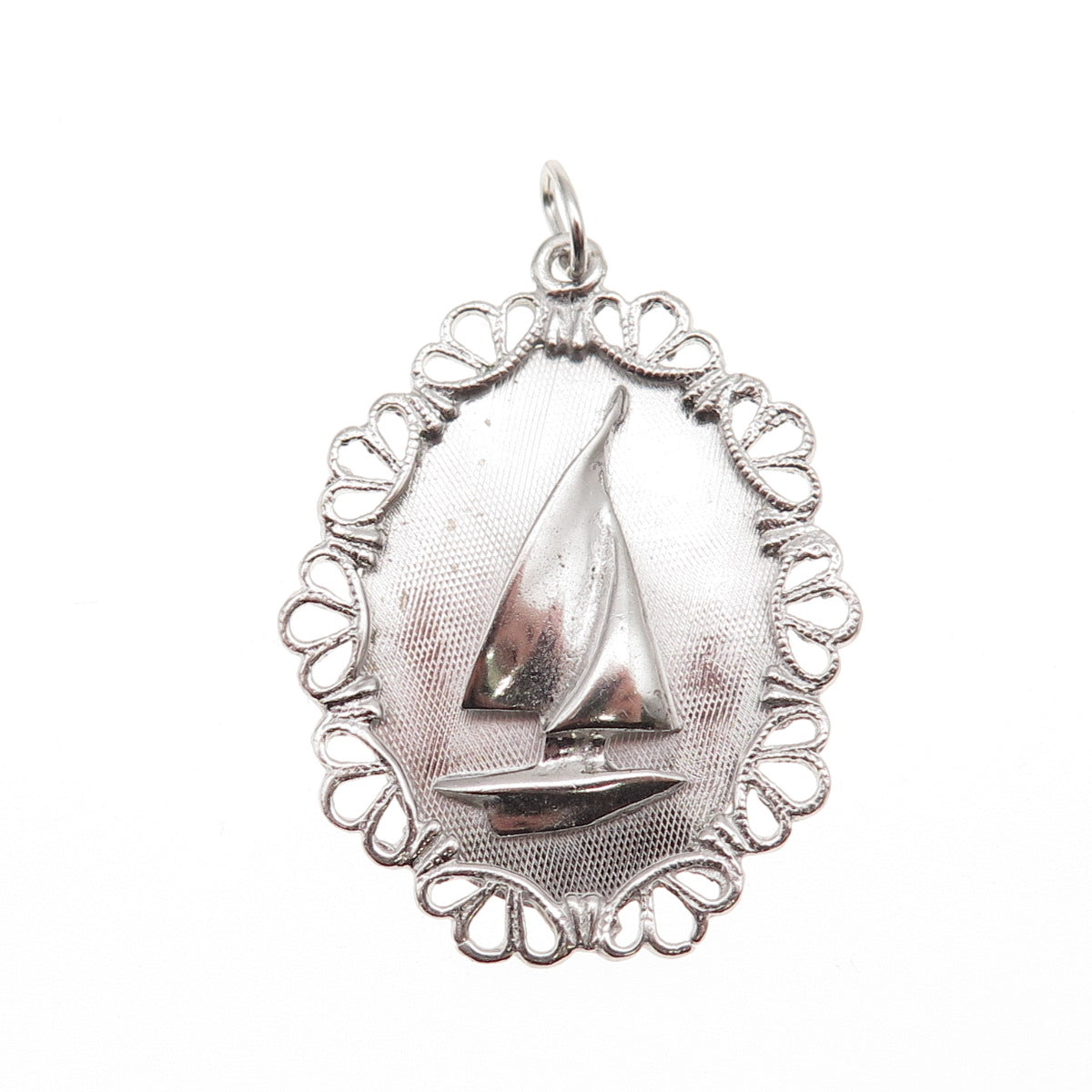 M&M Mark Mercy 925 Sterling Silver Vintage Sailboat Charm Pendant