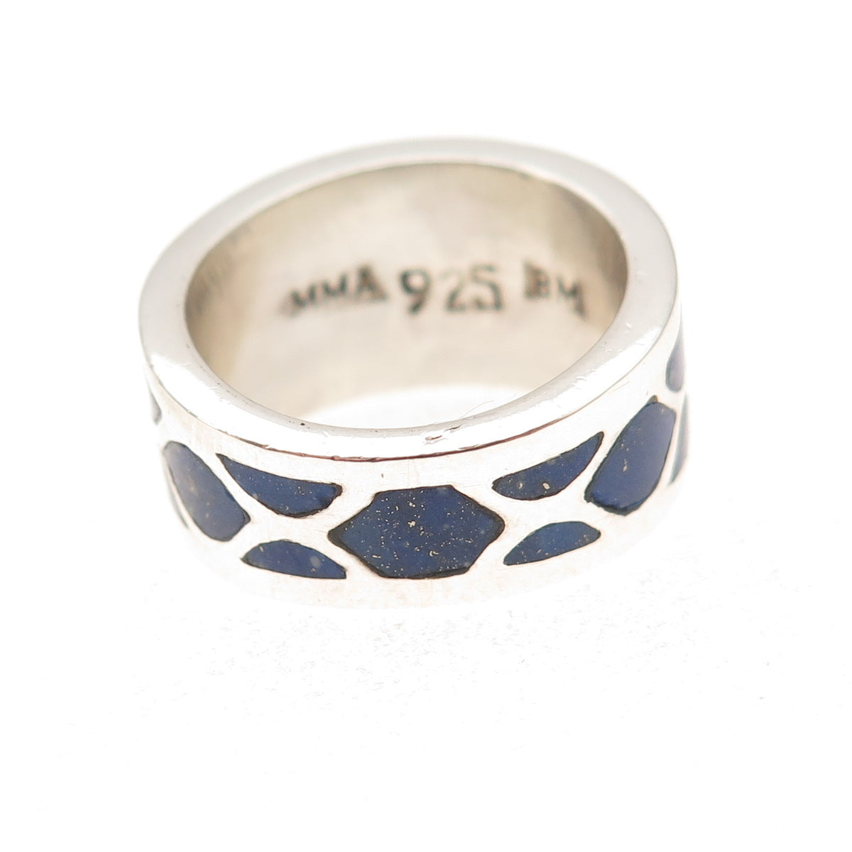Metropolitan Museum of Art 925 Sterling Silver Vintage Real Lapis Ring Size 7