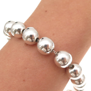 Tiffany & Co 925 Sterling Silver Vintage HardWear Ball Beaded Link Bracelet 6.5"