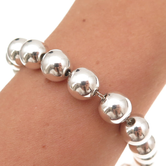 Tiffany & Co 925 Sterling Silver Vintage HardWear Ball Beaded Link Bracelet 6.5"